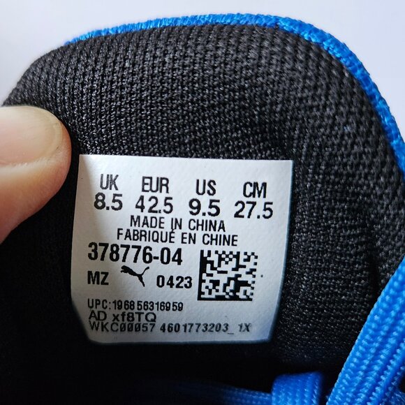 Puma Scend Pro Blue and Black Lace Up Running Sneakers Mens Size 9.5 - Picture 8 of 10